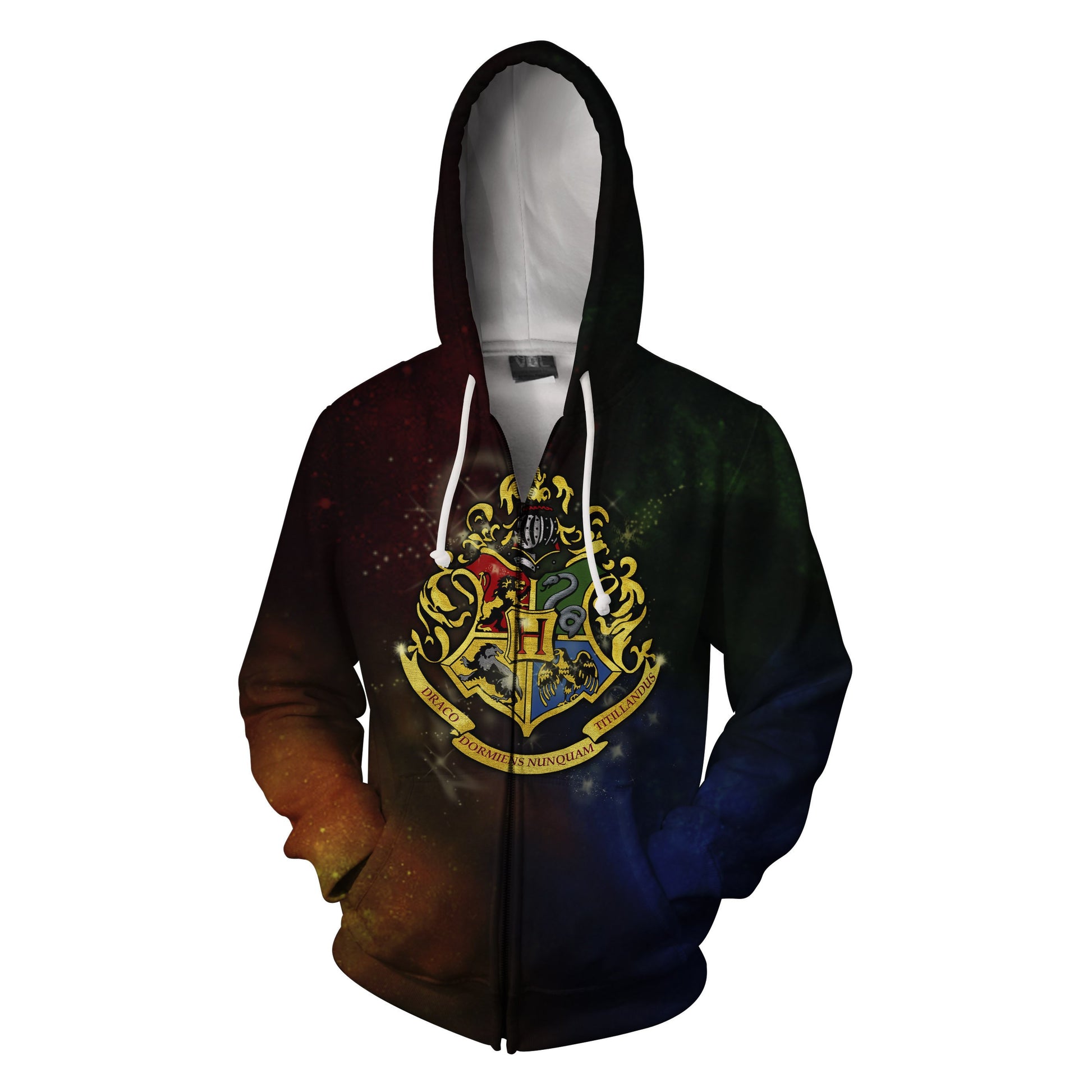 Hogwarts - Brave Loyal Wise Cunning Zip Up Hoodie   