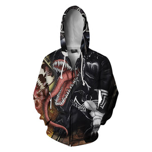 Venom 3D Zip Up Hoodie   