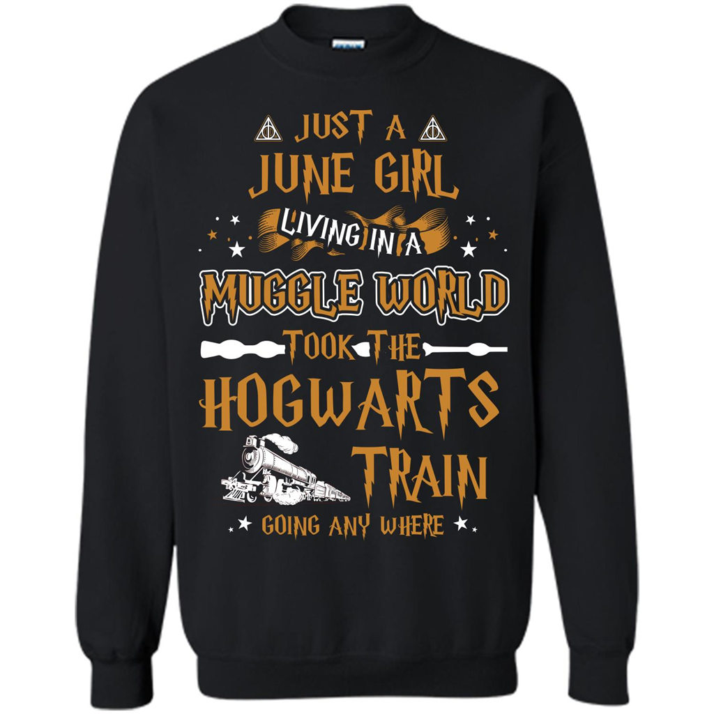 Harry Potter T-shirt Just A June Girl Living In A Muggle World Black S 