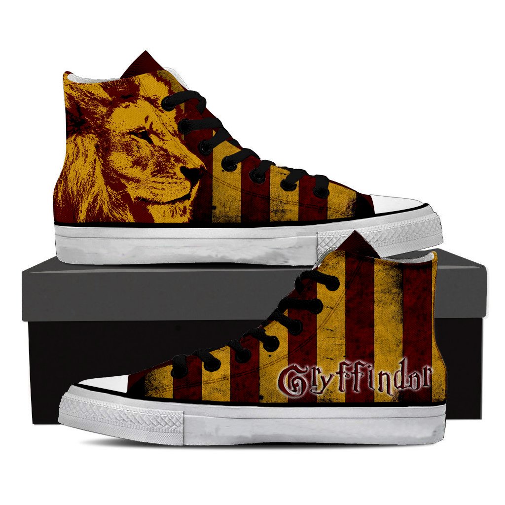Striped Gryffindor Harry Potter High Top Shoes SIZE 29
