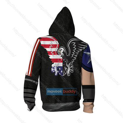Tekken Paul Phoenix Cosplay Zip Up Hoodie Jacket   
