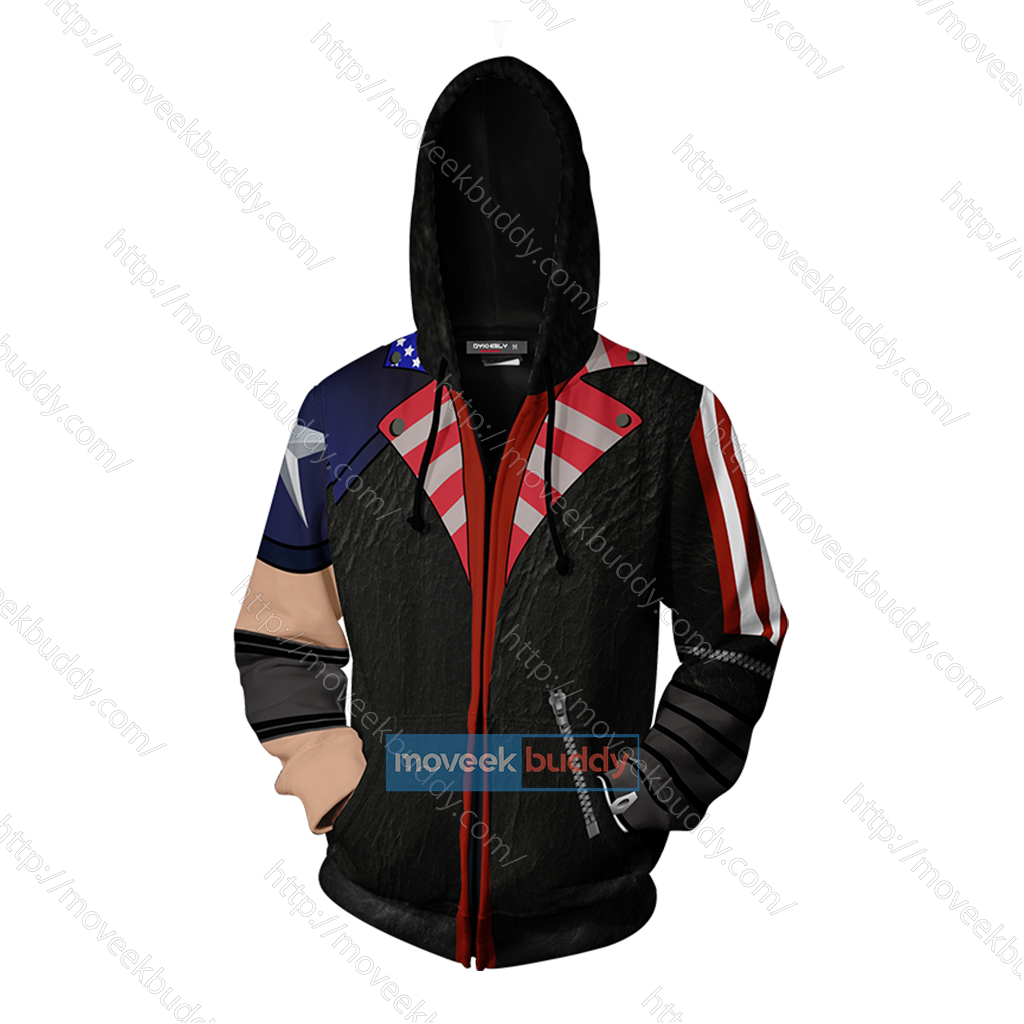 Tekken Paul Phoenix Cosplay Zip Up Hoodie Jacket   