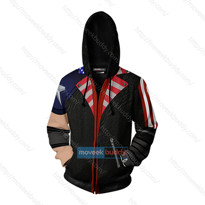 Tekken Paul Phoenix Cosplay Zip Up Hoodie Jacket   