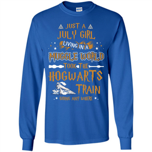 Harry Potter T-shirt Just A July Girl Living In A Muggle World   