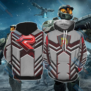 Halo - Red Team Unisex 3D T-shirt Hoodie S 