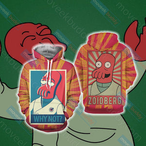 Futurama why not Zoidberg Unisex 3D T-shirt Hoodie S 