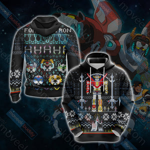 Voltron Knitting Style Unisex 3D T-shirt Hoodie S 