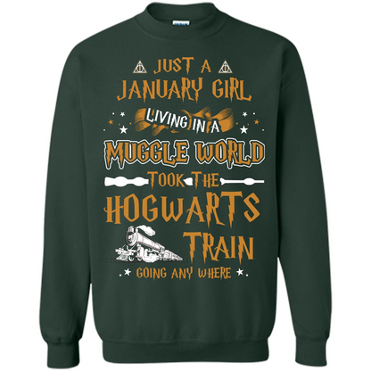 Harry Potter T-shirt Just A January Girl Living In A Muggle World   