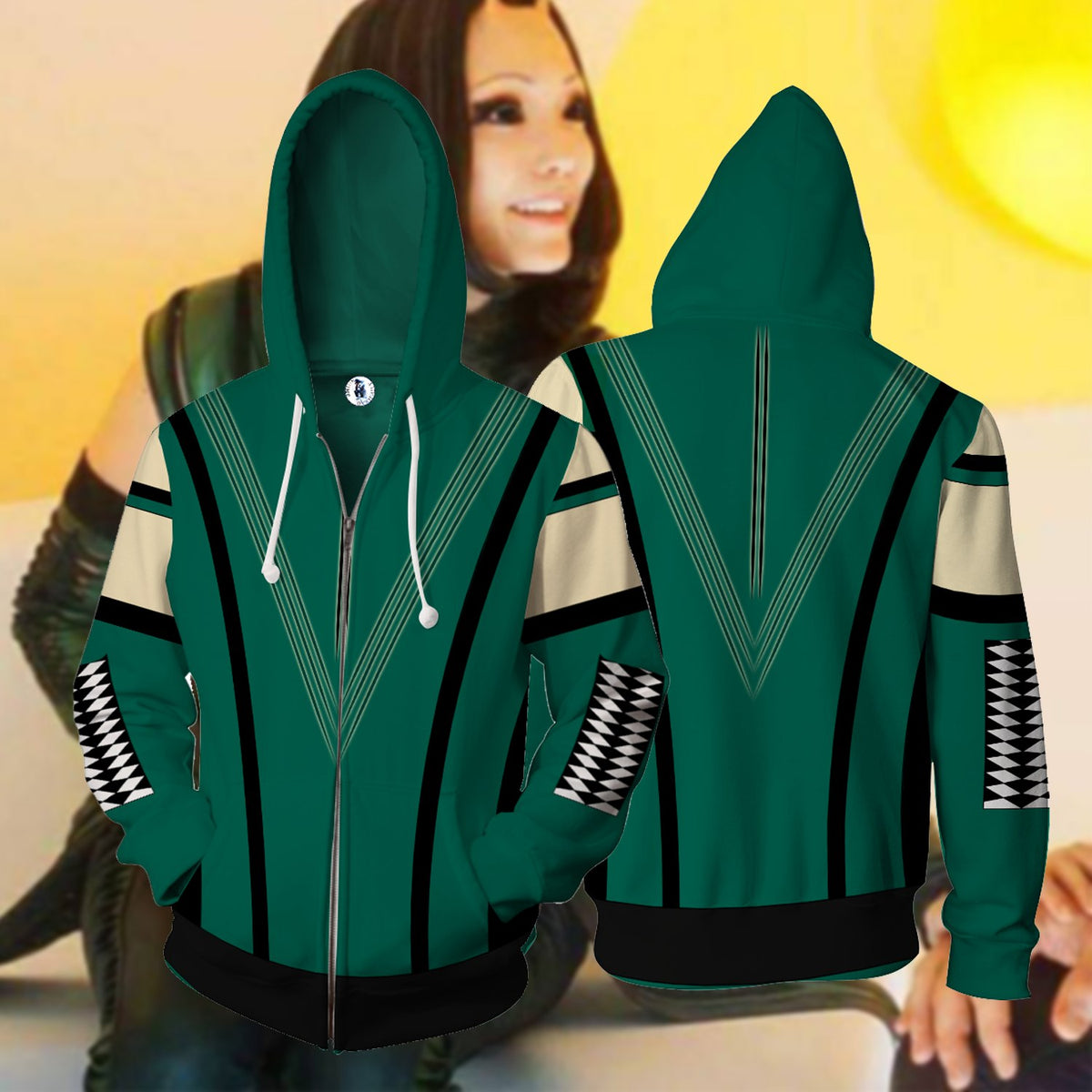 Guardians Of The Galaxy Mantis Girl Cosplay Zip Up Hoodie Jacket -  MoveekBuddyShop