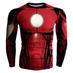 Iron Man Armor: Mark IV Cosplay Long Sleeve Compression T-shirt   