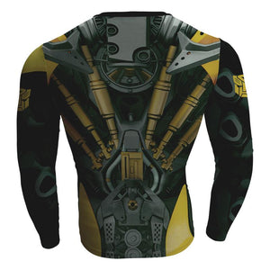 Bumblebee Cosplay Long Sleeve Compression T-shirt   