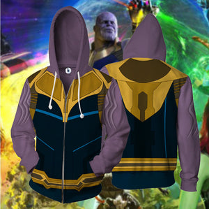 Thanos Cosplay Zip Up Hoodie Jacket US/EU XXS (ASIAN S)  