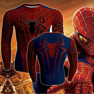 The Amazing Spider-Man 2 Peter Parker Cosplay Long Sleeve Compression T-shirt US/EU XXS  