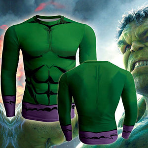 The Hulk Cosplay Long Sleeve Compression T-shirt US/EU XXS  