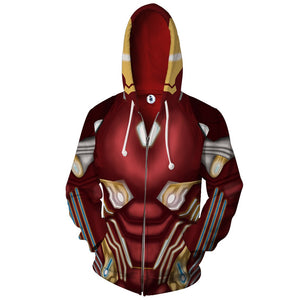 Iron Man Mark L Cosplay Zip Up Hoodie Jacket   