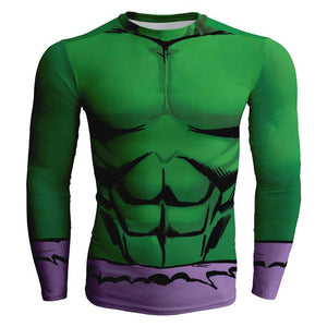 The Hulk Cosplay Long Sleeve Compression T-shirt   