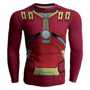 Iron Man Armor: Mark XLIV Cosplay Long Sleeve Compression T-shirt   