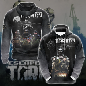 Escape From Tarkov Video Game 3D All Over Printed T-shirt Tank Top Zip Hoodie Pullover Hoodie Hawaiian Shirt Beach Shorts Jogger Hoodie S 