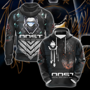 Halo ODST All Over Print T-shirt Tank Top Zip Hoodie Pullover Hoodie Hawaiian Shirt Hoodie S 