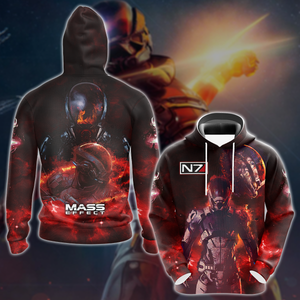 Mass Effect Video Game 3D All Over Printed T-shirt Tank Top Zip Hoodie Pullover Hoodie Hawaiian Shirt Beach Shorts Jogger Hoodie S 