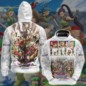 Dragon Quest XI Video Game 3D All Over Printed T-shirt Tank Top Zip Hoodie Pullover Hoodie Hawaiian Shirt Beach Shorts Jogger Hoodie S 