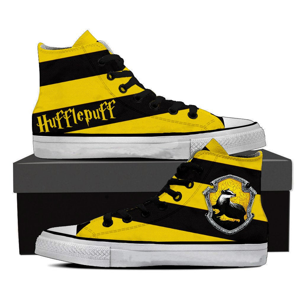 Hufflepuff House Harry Potter High Top Shoes Men SIZE 36 