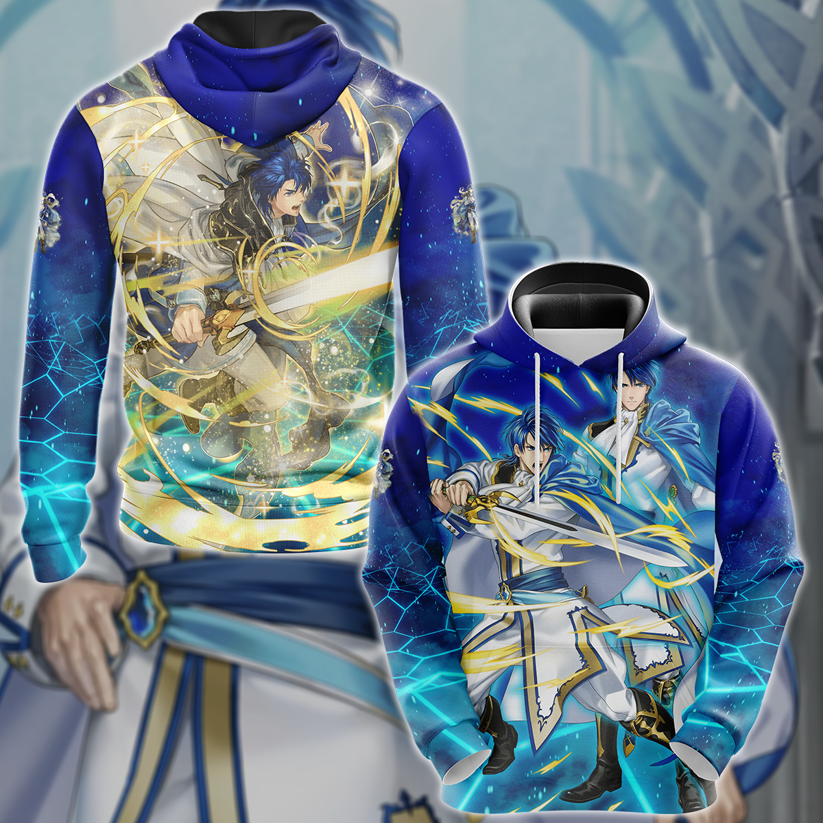 Fire Emblem Sigurd Video Game 3D All Over Print T-shirt Tank Top Zip Hoodie Pullover Hoodie Hawaiian Shirt Beach Shorts Jogger Hoodie S 