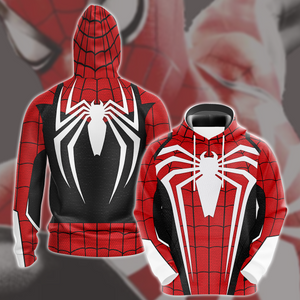 Spider-Man 2 Peter Parker Advanced Suit 2.0 Red & Black Cosplay Video Game All Over Printed T-shirt Tank Top Zip Hoodie Pullover Hoodie Hawaiian Shirt Beach Shorts Joggers Hoodie S 