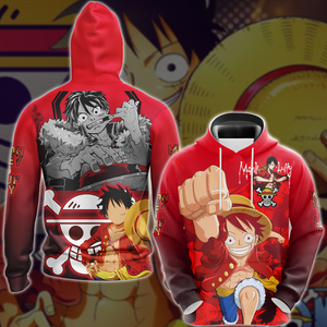 One Piece Monkey D. Luffy Anime Manga 3D All Over Print T-shirt Tank Top Zip Hoodie Pullover Hoodie Hawaiian Shirt Beach Shorts Jogger Hoodie S 