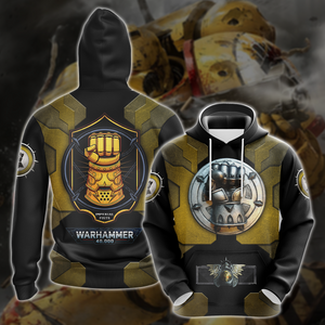 Warhammer 40K Imperial Fists Video Game All-Over T-shirt Hoodie Tank Top Hawaiian Shirt Beach Shorts Joggers Hoodie S 