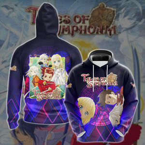 Tales of Symphonia Video Game All-Over T-shirt Hoodie Tank Top Hawaiian Shirt Beach Shorts Joggers Hoodie S 