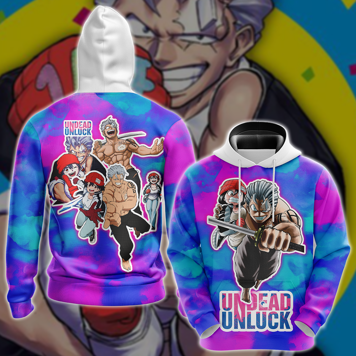 Undead Unluck Anime Manga 3D All Over Printed T-shirt Tank Top Zip Hoodie Pullover Hoodie Hawaiian Shirt Beach Shorts Jogger Hoodie S 