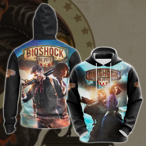 Bioshock Infinite Video Game All Over Printed T-shirt Tank Top Zip Hoodie Pullover Hoodie Hawaiian Shirt Beach Shorts Joggers Hoodie S 