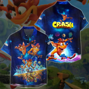 Crash Bandicoot Video Game 3D All Over Print T-shirt Tank Top Zip Hoodie Pullover Hoodie Hawaiian Shirt Beach Shorts Jogger Hawaiian Shirt S 
