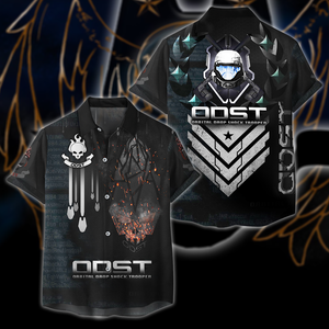 Halo ODST All Over Print T-shirt Tank Top Zip Hoodie Pullover Hoodie Hawaiian Shirt Hawaiian Shirt S 