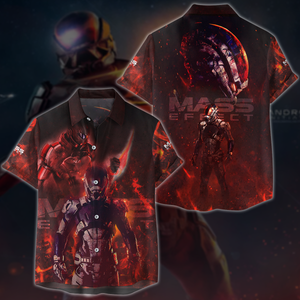 Mass Effect Video Game 3D All Over Print T-shirt Tank Top Zip Hoodie Pullover Hoodie Hawaiian Shirt Beach Shorts Jogger Hawaiian Shirt S 