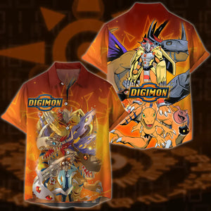 Digimon Video Game 3D All Over Print T-shirt Tank Top Zip Hoodie Pullover Hoodie Hawaiian Shirt Beach Shorts Jogger Hawaiian Shirt S 