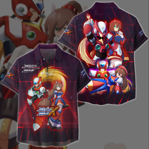 Mega Man X: Zero & Iris Video Game 3D All Over Printed T-shirt Tank Top Zip Hoodie Pullover Hoodie Hawaiian Shirt Beach Shorts Jogger Hawaiian Shirt S 