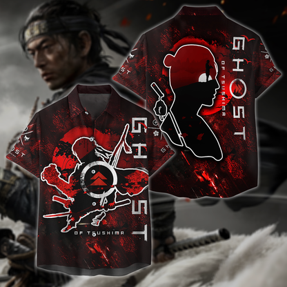 Ghost of Tsushima 3D All Over Print T-shirt Tank Top Zip Hoodie Pullover Hoodie Hawaiian Shirt Beach Shorts Jogger Hawaiian Shirt S 