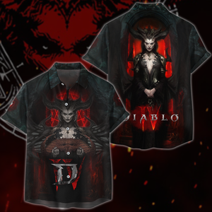 Diablo IV Video Game 3D All Over Printed T-shirt Tank Top Zip Hoodie Pullover Hoodie Hawaiian Shirt Beach Shorts Jogger Hawaiian Shirt S 