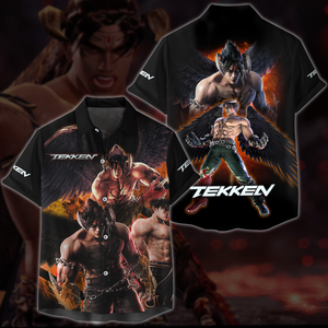 Tekken Jin Kazama Video Game 3D All Over Print T-shirt Tank Top Zip Hoodie Pullover Hoodie Hawaiian Shirt Beach Shorts Jogger Hawaiian Shirt S 