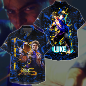 Street Fighter 6 Luke Video Game 3D All Over Printed T-shirt Tank Top Zip Hoodie Pullover Hoodie Hawaiian Shirt Beach Shorts Jogger Hawaiian Shirt S 