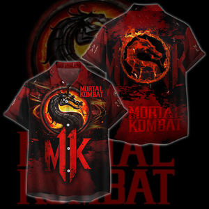 Mortal Kombat All Over Print T-shirt Tank Top Zip Hoodie Pullover Hoodie Hawaiian Shirt Hawaiian Shirt S 