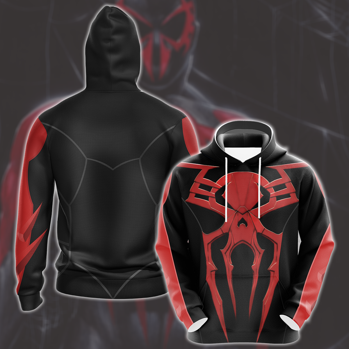 Spider-Man 2099 Black Suit Cosplay Video Game All Over Printed T-shirt Tank Top Zip Hoodie Pullover Hoodie Hawaiian Shirt Beach Shorts Joggers