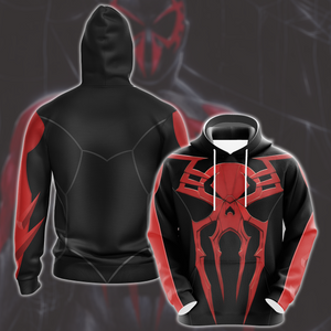 Spider-Man 2099 Black Suit Cosplay Video Game All Over Printed T-shirt Tank Top Zip Hoodie Pullover Hoodie Hawaiian Shirt Beach Shorts Joggers