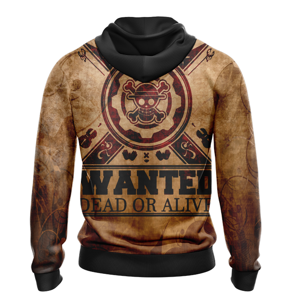 One Piece - Wanted Dead or Alive Unisex 3D T-shirt   