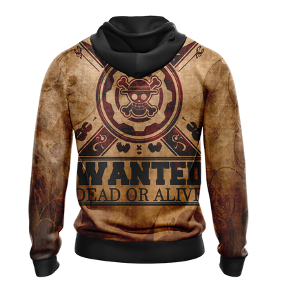 One Piece - Wanted Dead or Alive Unisex 3D T-shirt   