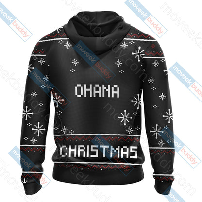 Stitch Ohana Christmas Unisex 3D T-shirt   