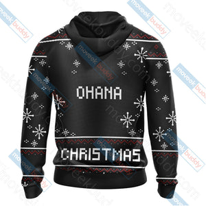 Stitch Ohana Christmas Unisex 3D T-shirt   