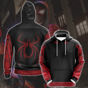 Spider-Man 2 Miles Morales The End Suit Cosplay Video Game All Over Printed T-shirt Tank Top Zip Hoodie Pullover Hoodie Hawaiian Shirt Beach Shorts Joggers Hoodie S 